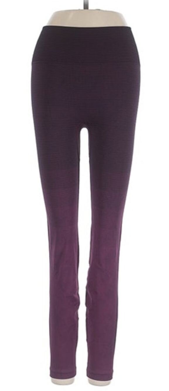 Lululemon Leggings Seamless Ombre Striped Purple Magenta 2
